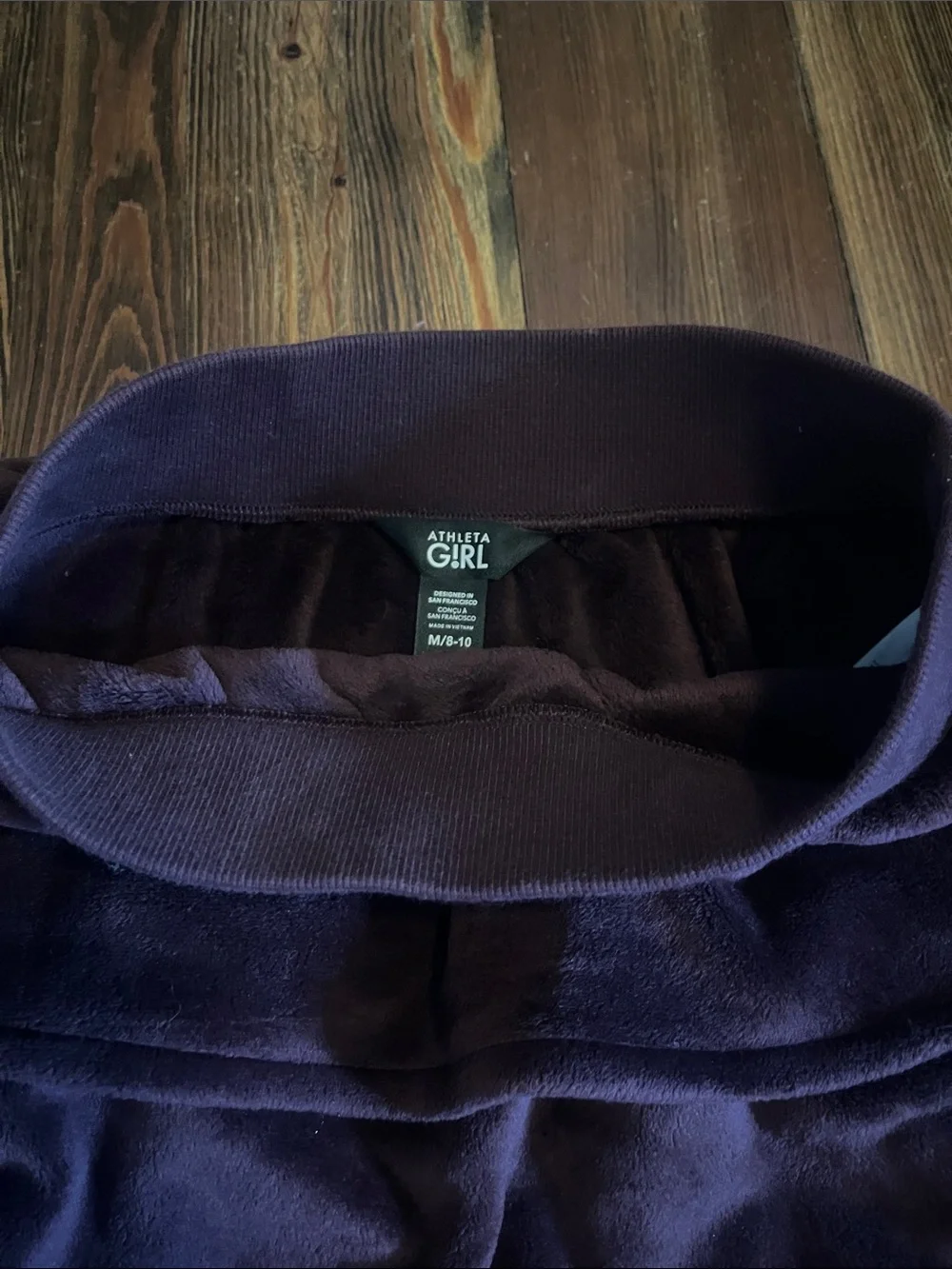 Athleta Plush Two-Piece Dress Set in Deep Purple